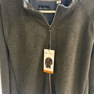 Robert Graham Charcoal Zip-Up Sweater